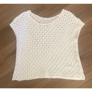 isalis Crochet Sweater Short Sleeve Medium cottage core boho spring summer